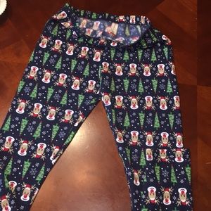 Fuzzy Christmas leggings